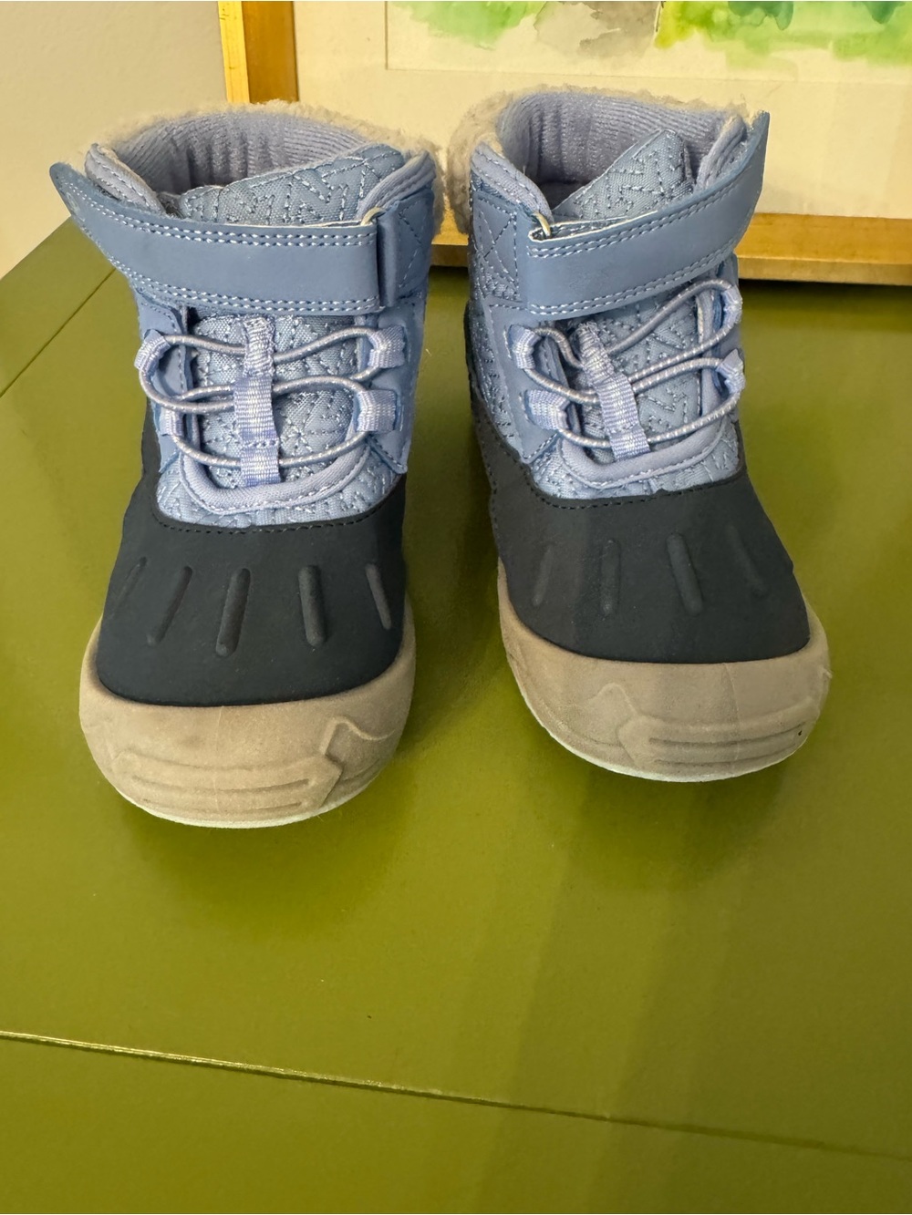 Stride Rite Light Blue and Gray Kids Winter Boots